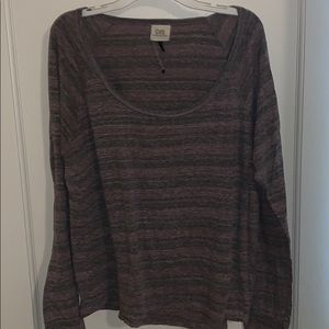 “Faded” Flowy Striped Long Sleeve